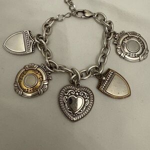 Brighton Silver and Gold Charm Bracelet